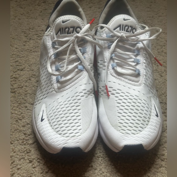 NIKE AIR 270 MENS WHITE BLACK RED SNEAKER TRACK & FIELD RACING BODY BUILDING 14 - Picture 1 of 15